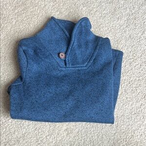 Kids Blue Button-Neck Sweater